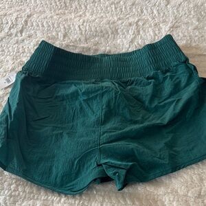 GAP Women's Athletic Shorts in Dark Teal Green